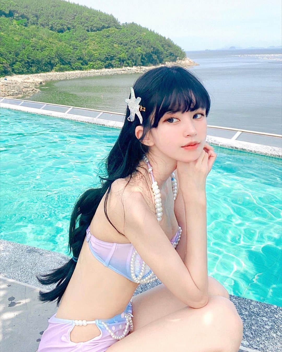 ナ・ヒョンソンのインスタグラム：「🧊💎🐬🐠🏝」