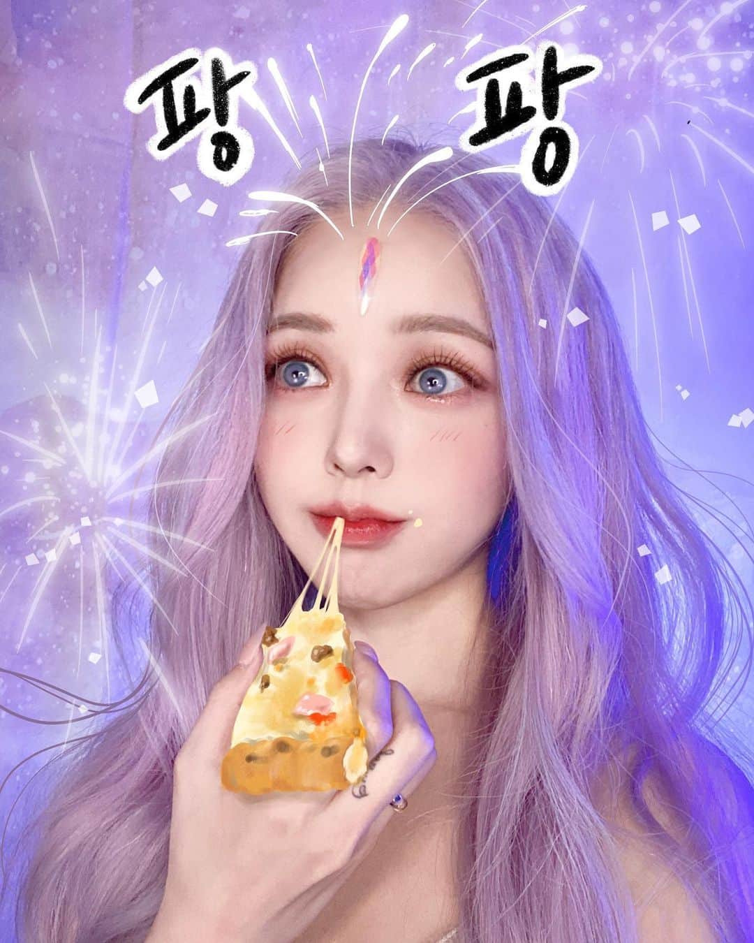 ポニーのインスタグラム：「Guess who💜 누구를 따라 한 걸까요? 유튜브 채널에 올라갔어요!」