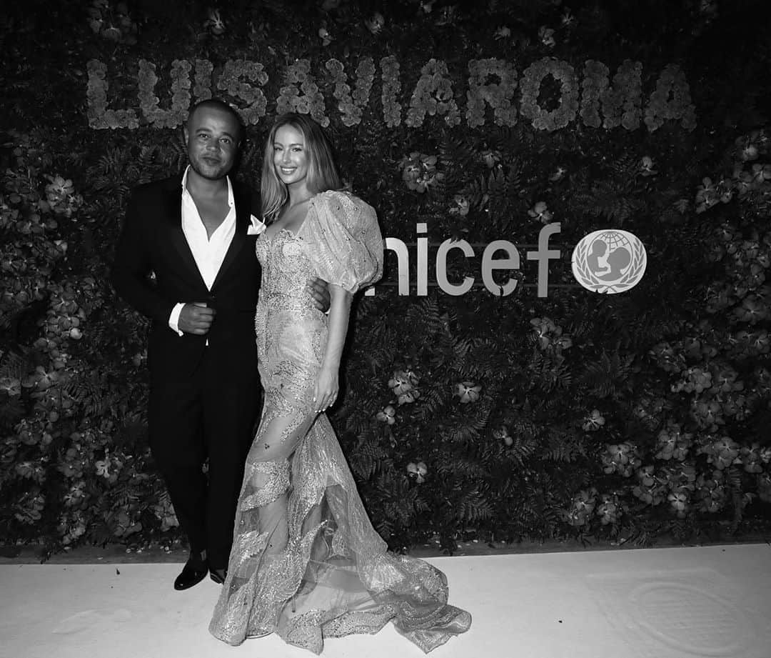 Mathilde Goehlerのインスタグラム：「Last night was magical. I feel so honoured to be able to support @unicef. @luisaviaroma THANK YOU 💙🙏🏽🖤 #Unicef #LVR」