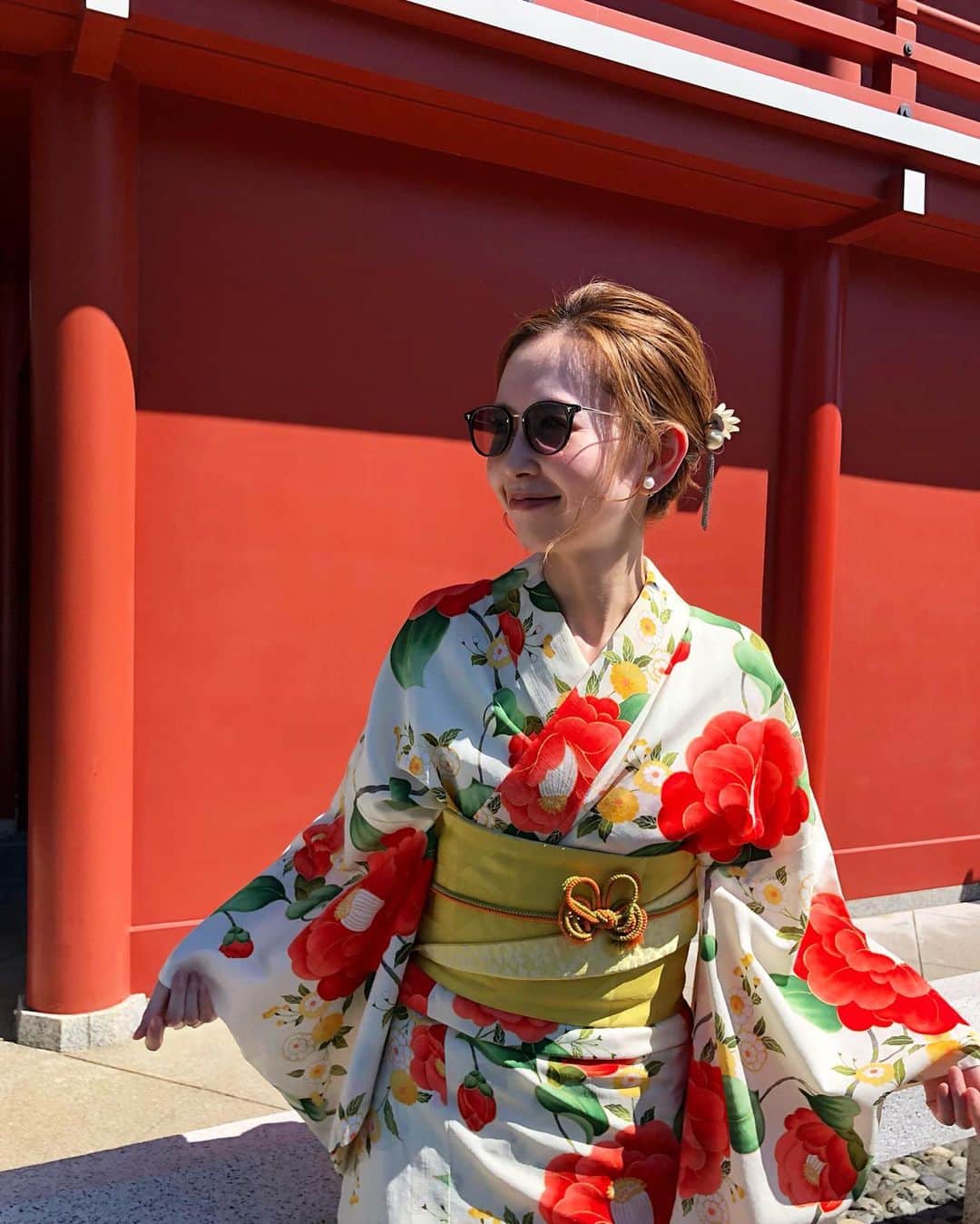 はれこのインスタグラム：「夏の思い出作りに浴衣で撮影👘♡ データ見るの楽しみ🥰 . #浅草 #浅草寺 #浴衣 #浴衣コーデ #浅草浴衣 #夏休み #🌻」