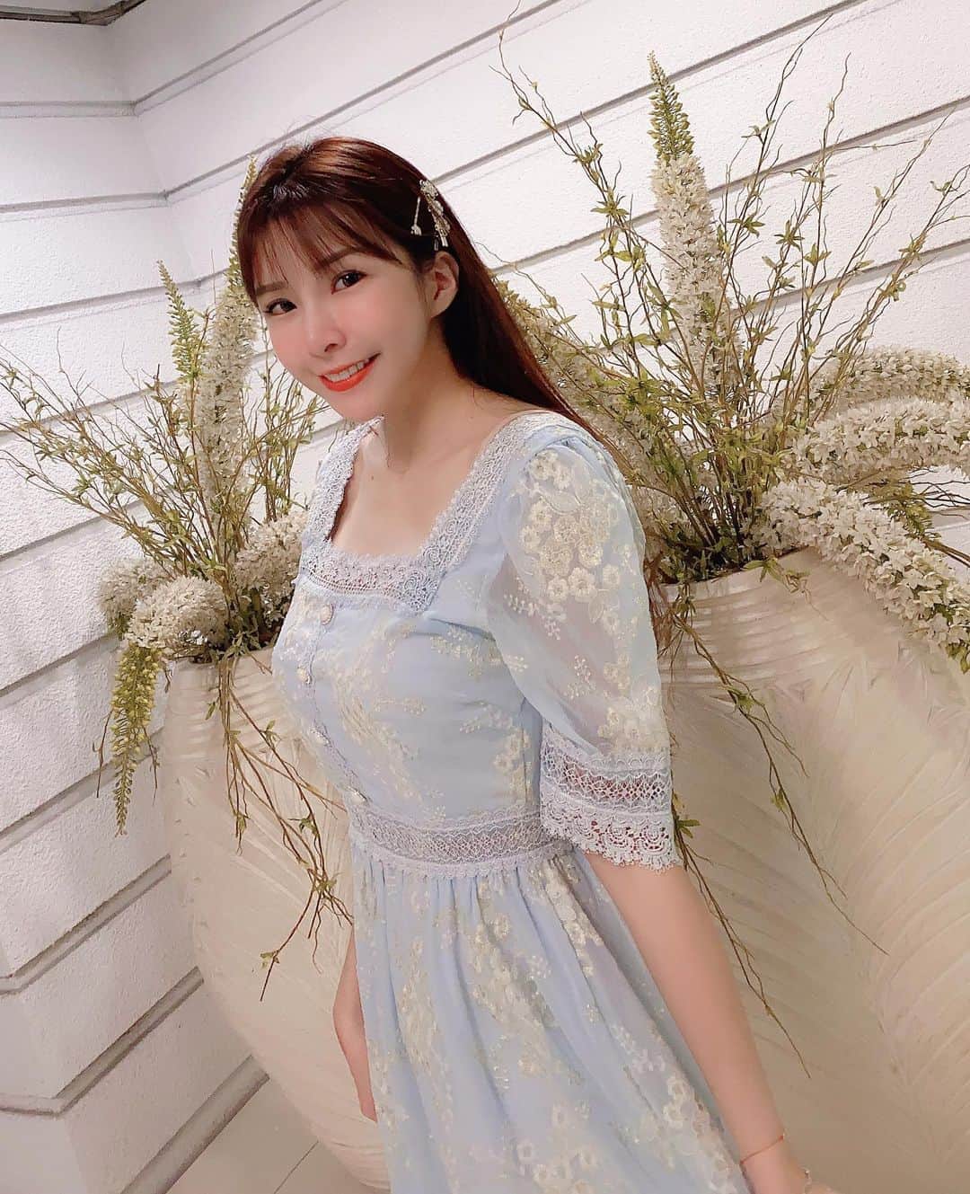 蘇心甯さんのインスタグラム写真 - (蘇心甯Instagram)「晚安嘍 明天要開學了今天忙一整天應該瘦下一公斤 哈著～穿著我愛的蕾絲長洋做夢吧💞💞  正韓服飾 @0525bonnie」8月30日 23時32分 - lalababy625