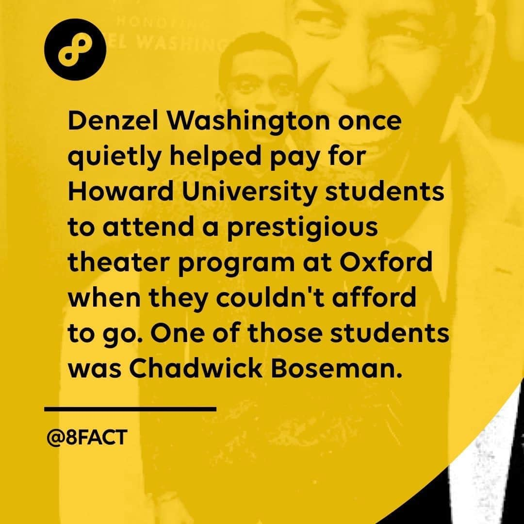 さんのインスタグラム写真 - (Instagram)「"There is no Black Panther without Denzel Washington." - Chadwick Boseman.⠀ #chadwickboseman」8月31日 0時35分 - 8fact