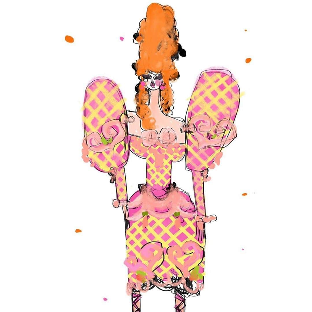 Moschinoさんのインスタグラム写真 - (MoschinoInstagram)「#Repost @annienaran ・・・ @moschino @itsjeremyscott This look gives me a sweet tooth!🍑🍊🍯 #moschino #itsjeremyscott #art #artwork #fashion #fashionblogger #fashionillustration #fashionillustrator #illustrator #artist #fashionart #style #fashionstyle #fashionmagazine #fashionrunway #runway #couture #fashiondesign #fashiondesigner #design #designer #wallart #fashionartist #fashionsketch #fashionsketching #sketch #fashionillustrated #illustrate #illustrator」8月31日 2時07分 - moschino