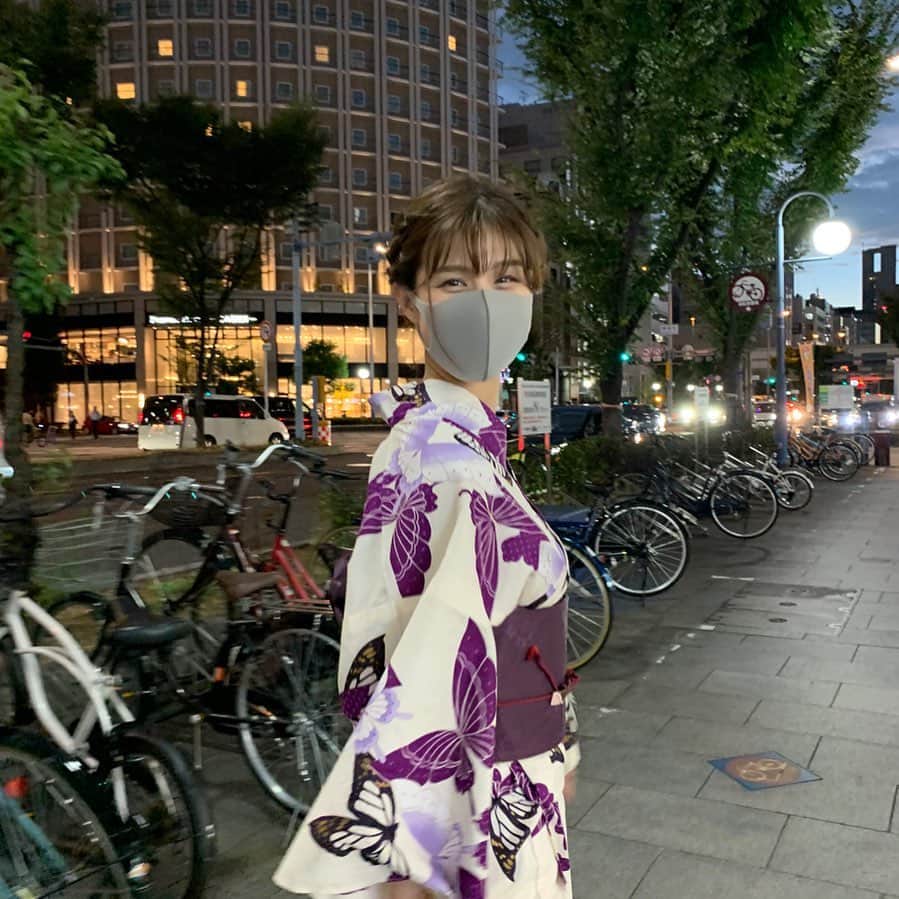 のインスタグラム：「#滑り込み浴衣DAY #RK802 #fm802 #みなみのもりまち #friday . @rk802lisa」