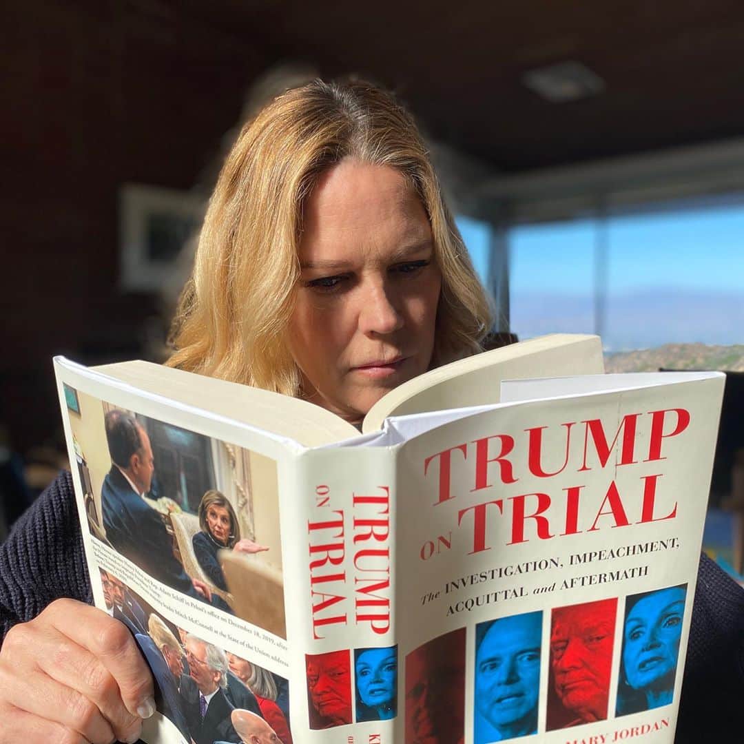 メアリー・マコーマックのインスタグラム：「I love this book and the two smartypants who wrote it. Thank you @kevin.j.sullivan and @mary.c.jordan ! this brilliantly written book is an essential must read for everybody. The story of what actually happened is so much more shocking and dangerous than the headlines. #trumpontrial」