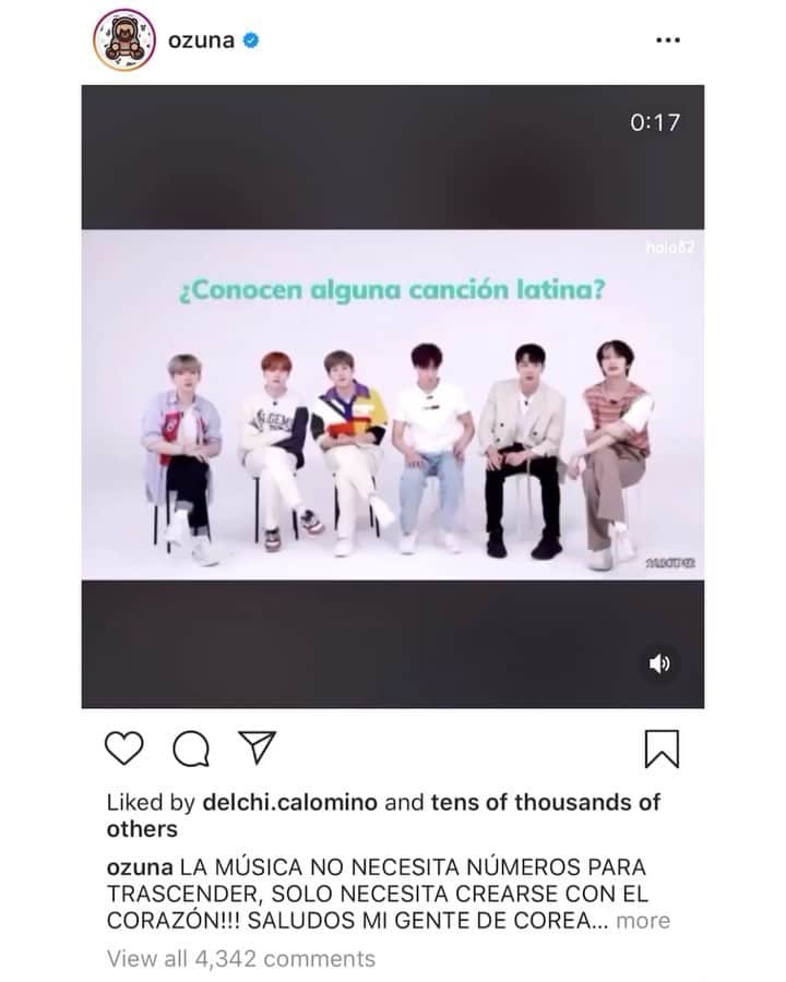 Jaeyoon Choiのインスタグラム：「Ozuna 가 저희 비디오를 인스타그램에! @hello82official x @official_monsta_x x @ozuna 😎 Kpop meets Música Latina 🎈」