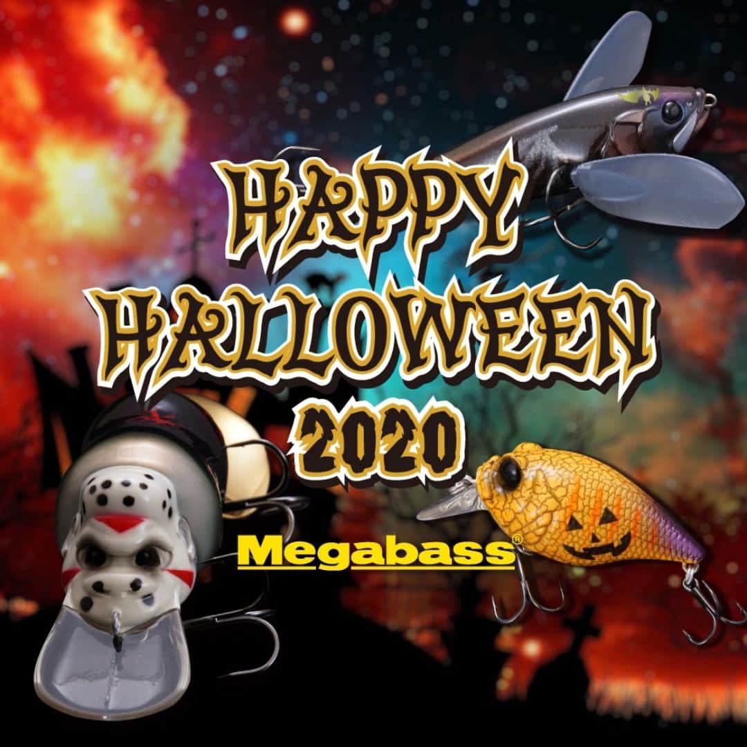 Megabass Inc.のインスタグラム：「今年もハロウィンカラーが登場！ 2020年バージョンは新たにコウモリをモチーフにしたi-WINGシリーズや、ジェイソンカラーのGONGが登場！ 受注生産品となりますのでお見逃しなく！ https://jp.megabassstore.jp/happy-halloween-2020/ #megabass #メガバス #Mymegabass #メガバスオンラインショップ #受注生産 #ハロウィン #ハロウィーン #ハロウィン2020 #ハロウィーン2020 #2020ハロウィン #2020ハロウィーン #halloween #halloween2020 #2020halloween #popx #popmax #griffon #i_wing #ポップX #ポップMAX #グリフォン #アイウィング #ハロウィンカラー #ハロウィンルアー #ハロウィン限定 #ジェイソン #Jason #MegabassPremium #メガバスプレミアム」