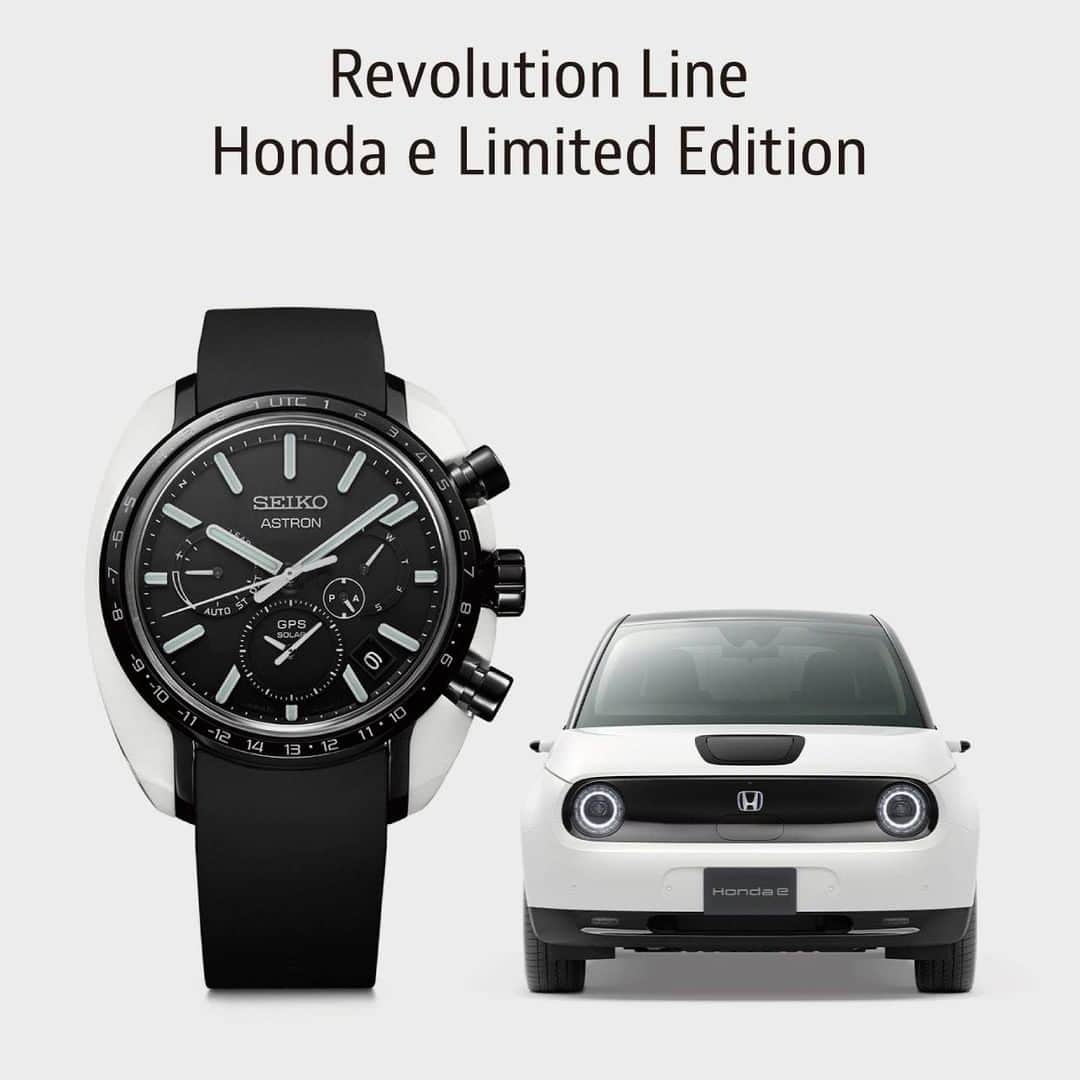 セイコーさんのインスタグラム写真 - (セイコーInstagram)「＜セイコー アストロン＞のレボリューションラインより、Hondaの新型電気自動車(EV)「Honda e」とコラボレートしたスペシャル限定モデルを9月26日より発売。 AstronとHonda eの両者が共有する価値観「Affinity & Modern」を具現化した新たなデザインで登場です。 共鳴する両者のアイデンティティを強調した、未来志向のGPSソーラーウオッチです。  https://www.seikowatches.com/jp-ja/products/astron/special/revolutionline_hondae/  #hondae #honda #ホンダ #seiko #セイコー #Astron #アストロン #GPSソーラー」8月31日 11時58分 - seikowatchjapan