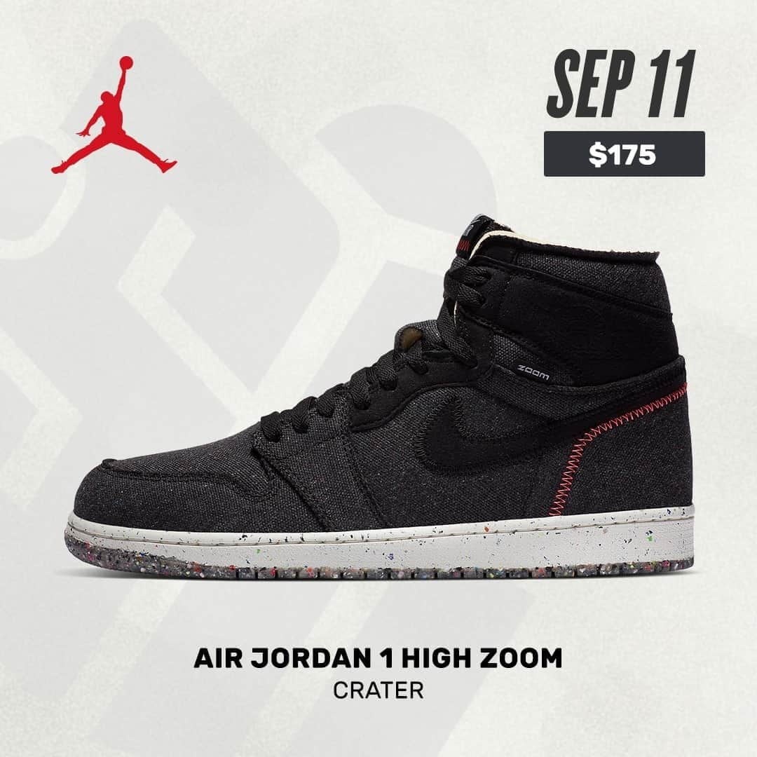 Sneaker Newsさんのインスタグラム写真 - (Sneaker NewsInstagram)「#SNReleaseAlert : The Air Jordan 1 High Zoom "Crater" officially releases on September 11th for $175. Hit the link in our bio for a look at official images.」8月31日 13時01分 - sneakernews