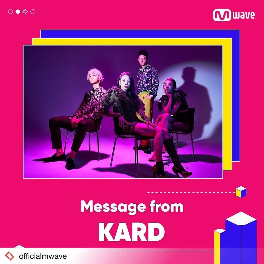 K.A.R.Dさんのインスタグラム写真 - (K.A.R.DInstagram)「#Repost from @officialmwave . [#Mwave Shop] Message from KARD . KARD’s message to Hidden KARD has just arrived!❣ . Here you have a chance to get their hand-signed CD on #Mwaveshop! 💿: bit.ly/SCD_KARD (*Visit the link on Mwave bio.) . #KARD #카드 #WayWithWords #GUNSHOT」8月31日 14時25分 - official_kard