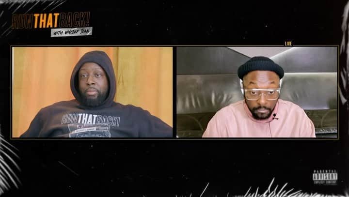 ワイクリフ・ジョンのインスタグラム：「Secrets revealed between me and my twin brother! The Fugees meeting The Black Eyed Peas, honored to have @iamwill on an episode that’ll make you Run That Back. Link to this weeks episode in my bio. I love this guy, pure genius!」