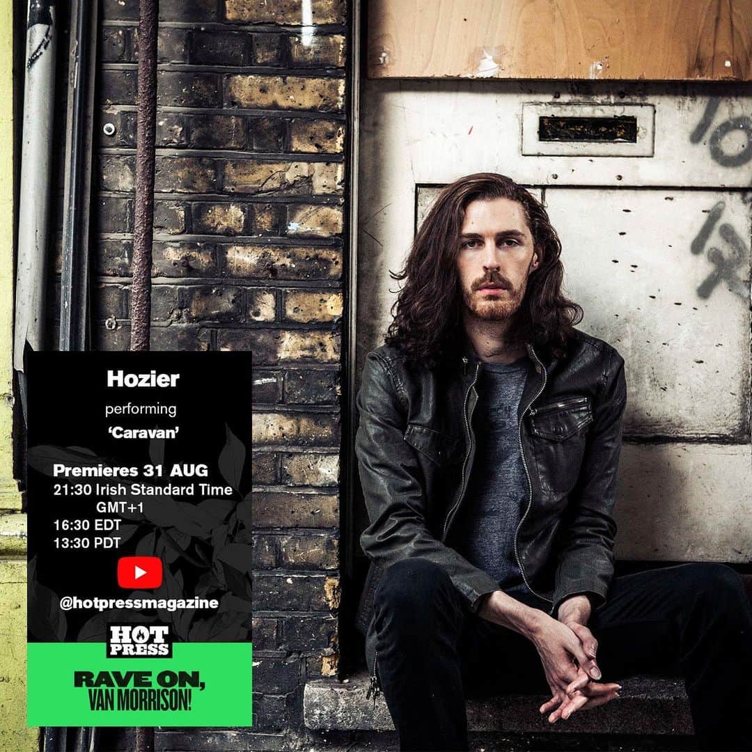 ホージアのインスタグラム：「Was great to get the chance to perform one of my favourite Van Morrison songs in honour of his 75th birthday.  You can check it out over on the @hotpressmagazine youtube channel at 9:30pm tonight.」