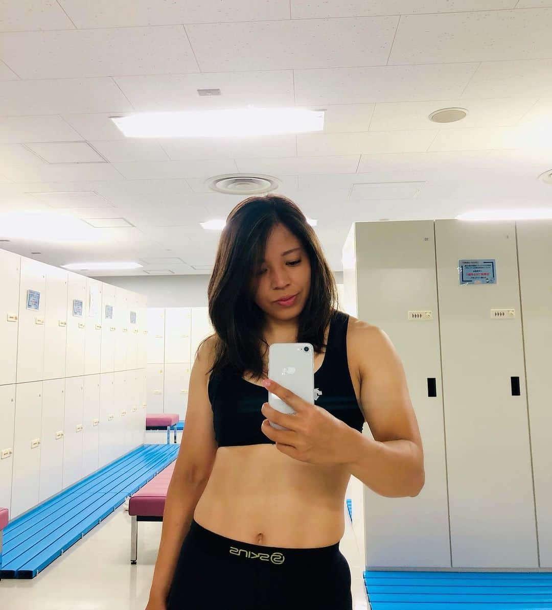 矢澤亜季のインスタグラム：「*本日の仕上がり~🥳 . . . #カヌースラローム #アスリート #女子アスリート #トレーニング #トレーニング女子 #フィットネス #フィットネス女子  #筋トレ #筋トレ女子 #美ボディ  #canoe #slalom #athlete #training #gym #instagirl 🥳」