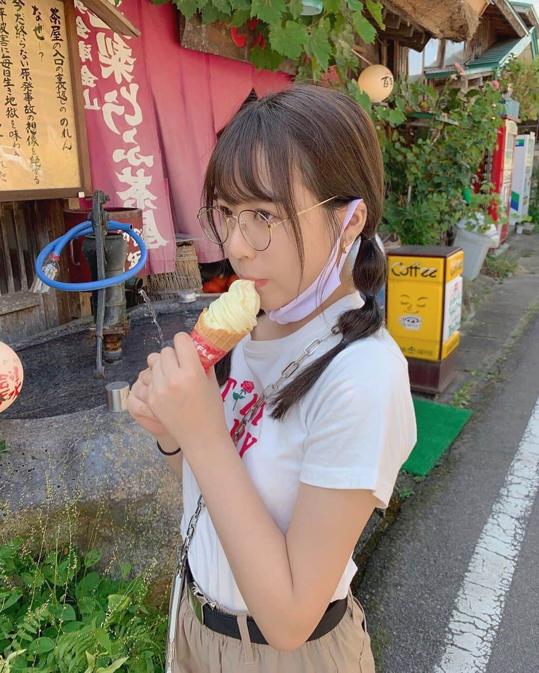 福士奈央さんのインスタグラム写真 - (福士奈央Instagram)「ㅤㅤㅤㅤㅤㅤㅤㅤㅤㅤㅤㅤㅤ 気付いたら8月終わりですね…🎐 夏らしいことあんまりできなかったけど、 まあこれはこれで楽しかった☺️ ㅤㅤㅤㅤㅤㅤㅤㅤㅤㅤㅤㅤㅤ #summer #icecream #ootd #玉ねぎヘアー」8月31日 21時06分 - ske48_fukushi