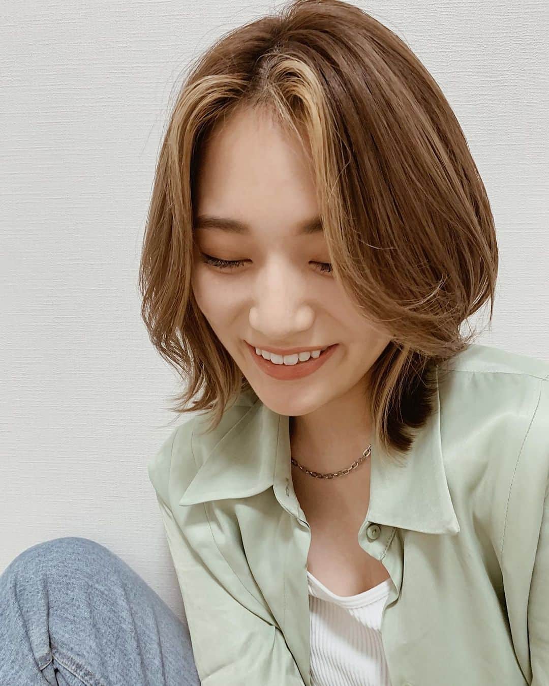 浪花ほのかのインスタグラム：「久しぶりにボブにした🥺🥺🖤 どうですか🥺🥺🥺🥺」