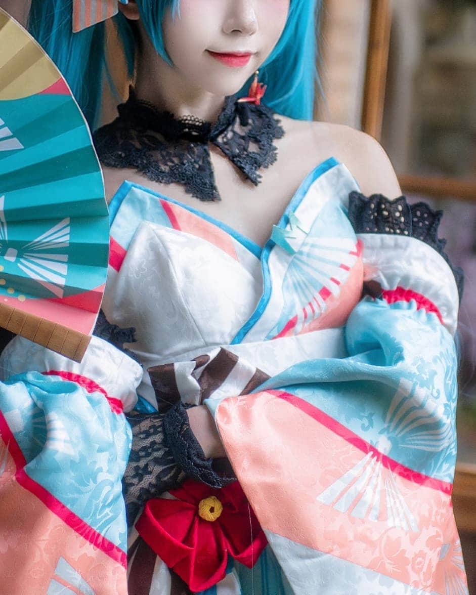 綺太郎さんのインスタグラム写真 - (綺太郎Instagram)「#miku #cosplay #VOCALOID #HatsuneMiku   お誕生日おめでと 私のお姫様💙🎂！」8月31日 23時52分 - kitaro_cos