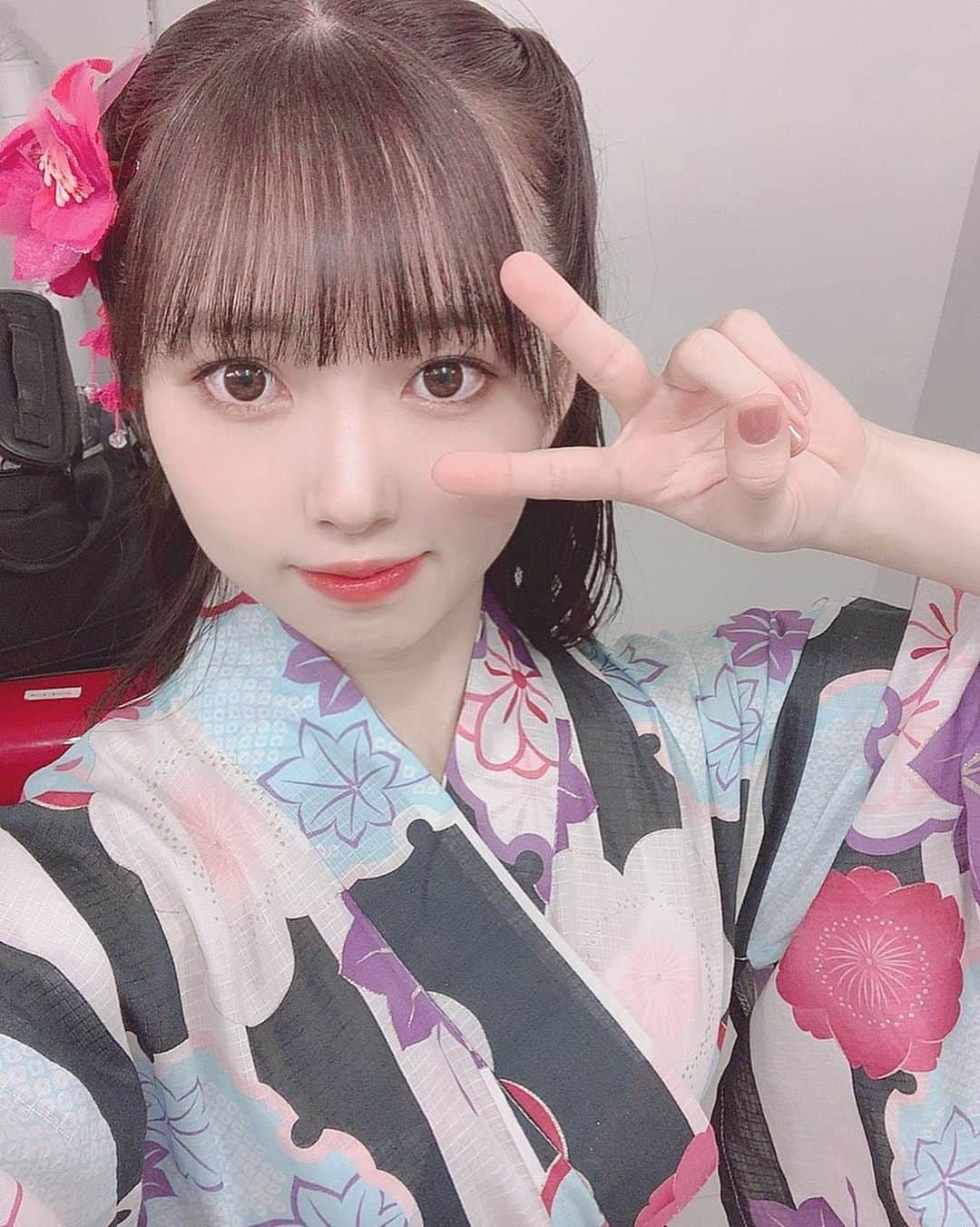 山内祐奈さんのインスタグラム写真 - (山内祐奈Instagram)「最後のはおまけだよ🥰💗 浴衣また着れて嬉しい❤︎」8月31日 23時59分 - yuna_hkt48