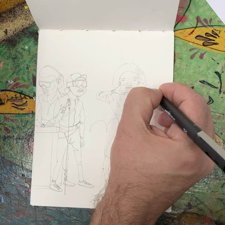 osgemeosのインスタグラム：「Working in progress!! #breaking @icet @christheglove , we love that movie ! 1984」