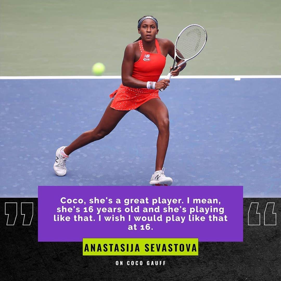 WTA（女子テニス協会）さんのインスタグラム写真 - (WTA（女子テニス協会）Instagram)「👏👏 @nastysevastova speaks highly of her first round opponent Coco Gauff. #USOpen」9月1日 10時51分 - wta