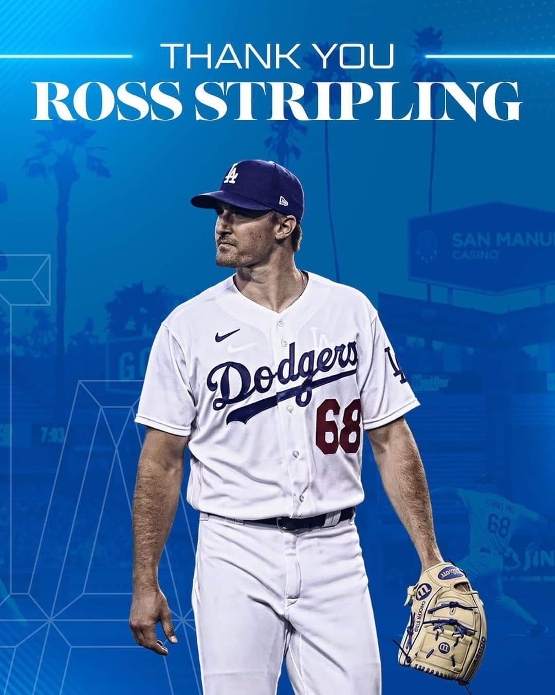 Los Angeles Dodgersさんのインスタグラム写真 - (Los Angeles DodgersInstagram)「Thank you for everything, @ross_stripling. Best of luck in Toronto!」9月1日 6時27分 - dodgers