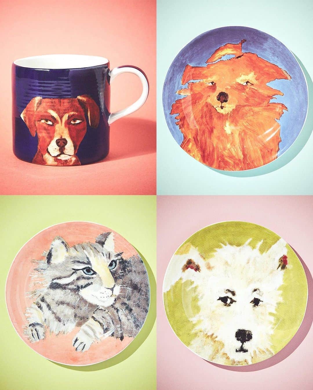 Anthropologieさんのインスタグラム写真 - (AnthropologieInstagram)「Doggone good dinnerware 🐶 Shop the new collection, featuring special-edition art by @caroleakins. #AnthroLiving」9月1日 8時03分 - anthropologie