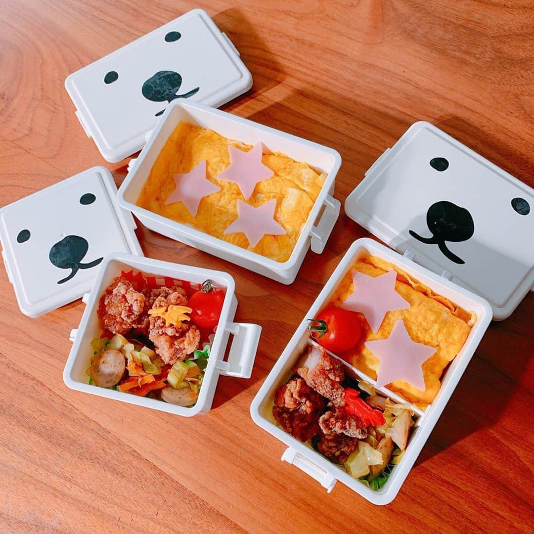 のインスタグラム：「最近のお弁当🍱 #３歳#５歳#お弁当#ランチボックス」