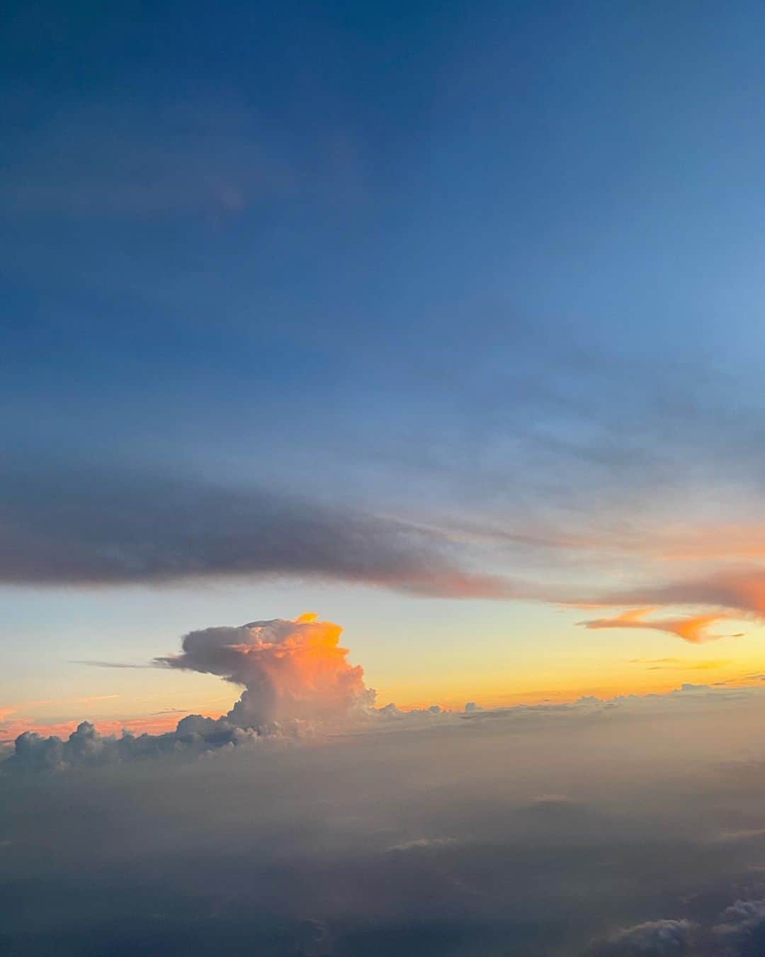みやざきやすこさんのインスタグラム写真 - (みやざきやすこInstagram)「飛行機から撮った雲海に浮かぶ ラピュタがいそうな雲❤️  #飛行機 #雲海」9月1日 20時12分 - yasuko.miyazaki333