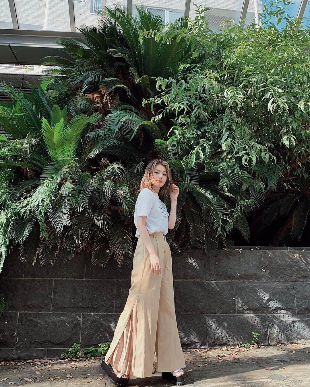 浪花ほのかのインスタグラム：「少し前の私服(*¨*)♥ 前のだけど、、、🙇🏼‍♀️」
