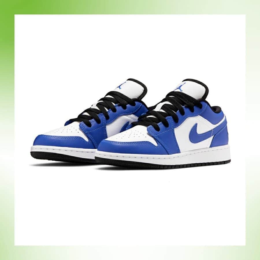 のインスタグラム：「. <NEWIN>  JORDAN BRAND AIR JORDAN 1 LOW (GS) 553560-124 ￥9,500+tax  #abcmart#abcマート#ABCGS#NIKE #ナイキ#nikejordan#jordan#aj1#エアジョーダン  ＊お一人様1点までとさせて頂きます。 ＊お電話や店頭でのお取り置きなどは承れませんので予めご了承ください。」
