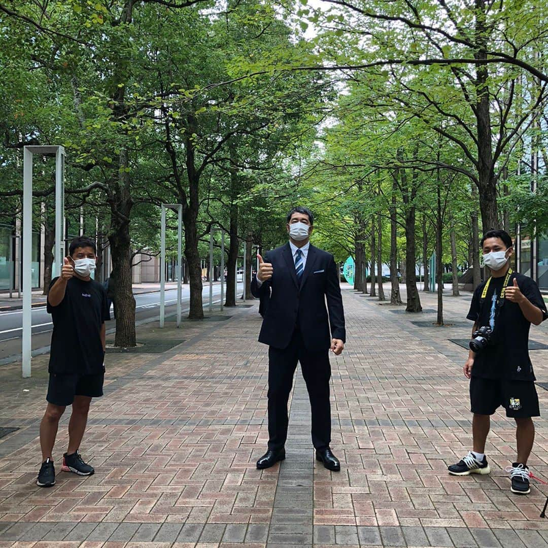 高田延彦さんのインスタグラム写真 - (高田延彦Instagram)「涼しくて雨予報外れてラッキーに撮影終了！お疲れ様でした。  #日東リバティ　#天野さん　#翔梨くん　#広告」9月1日 14時34分 - takada_nobuhiko