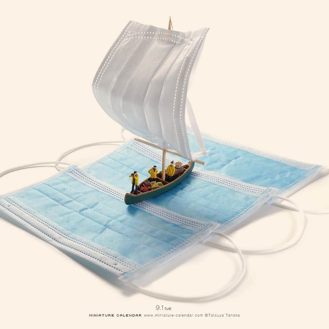 のインスタグラム：「⠀ “Invisible Voyage” 　 先の見えない航海 　 #マスク #帆船 #海 #Covid19 #Mask #SailingShip #Sea After the photo shoot, I personally use the mask.」