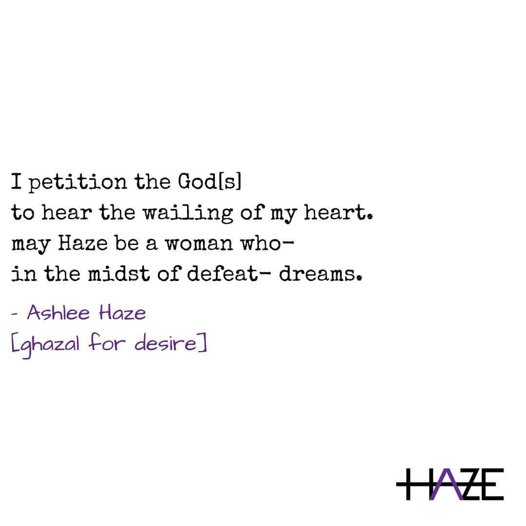 アシュリー・ヘイズのインスタグラム：「A ghazal is a poetic form that invites the author to use their own name in the last line. From the book “SMOKE” by Ashlee Haze available on Amazon, kindle, audible, and ashleehaze.com #ashleehaze #smokebyashleehaze #poetry #poetsofinstagram」