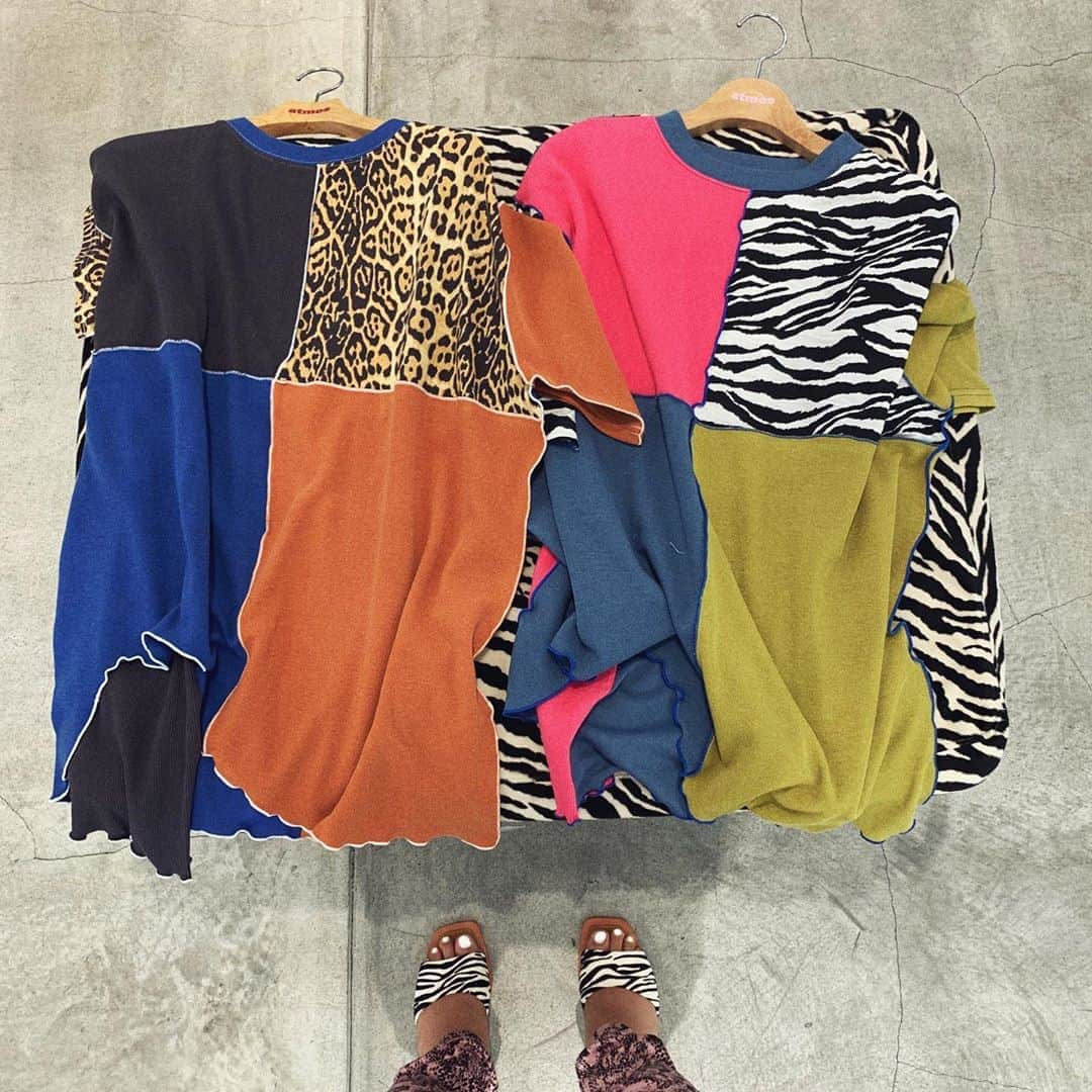 RIEHATAさんのインスタグラム写真 - (RIEHATAInstagram)「how many animal print did u catch it?🦓💕  #sneakpeek 👚👖👗🥼🩳🩲 これ2WAYなのよん🙈　#riehatadesign」9月1日 16時06分 - riehata