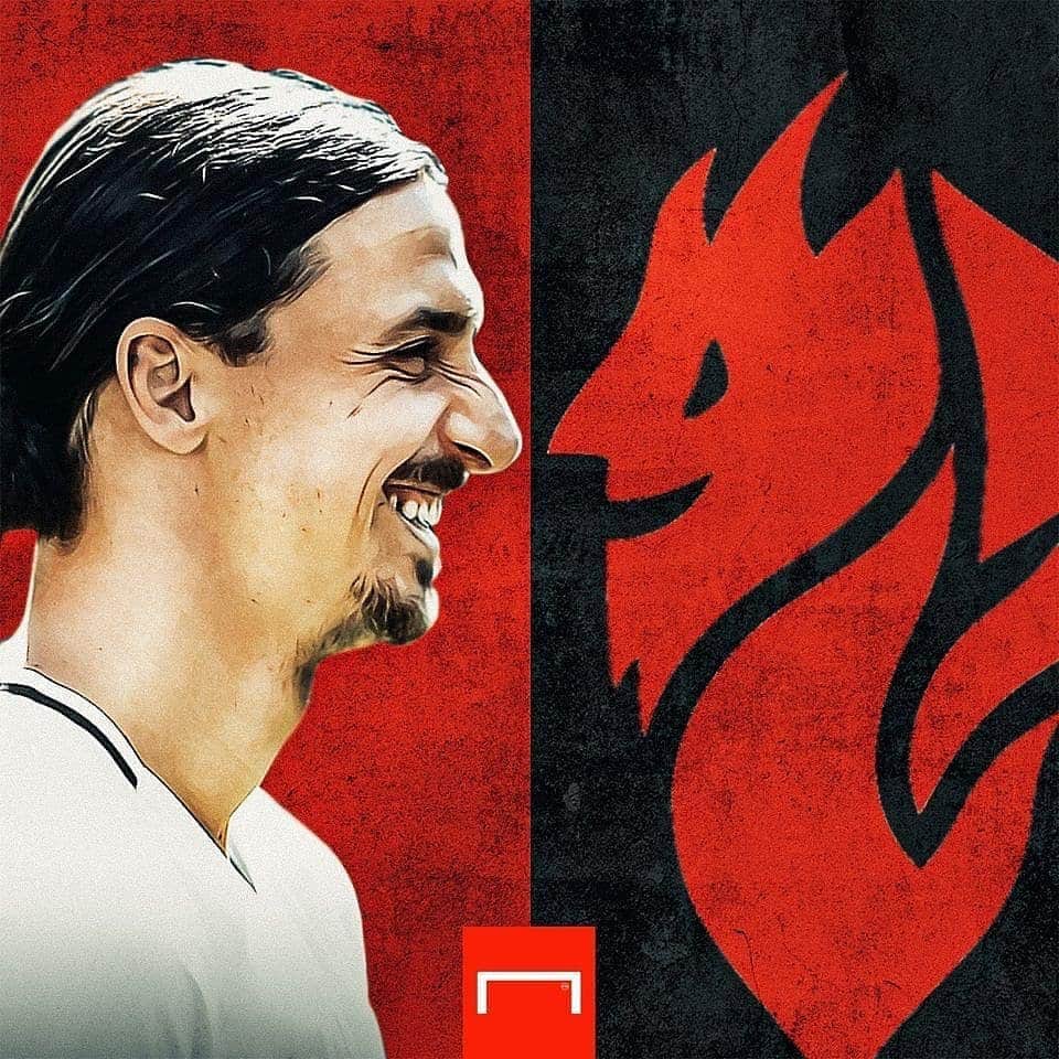 のインスタグラム：「. ＼🔴 ⚫ 残 留 決 定 🔴 ⚫️／ #イブラヒモヴィッチ が #ミラン と新契約を締結！ さらに、新シーズンからは背番号「11」を着用。 . #soccer #football #seriea #acmilan #milan #zlatanibrahimovic #ibrahimovic #サッカー #フットボール #セリエA #ACミラン #⚽」