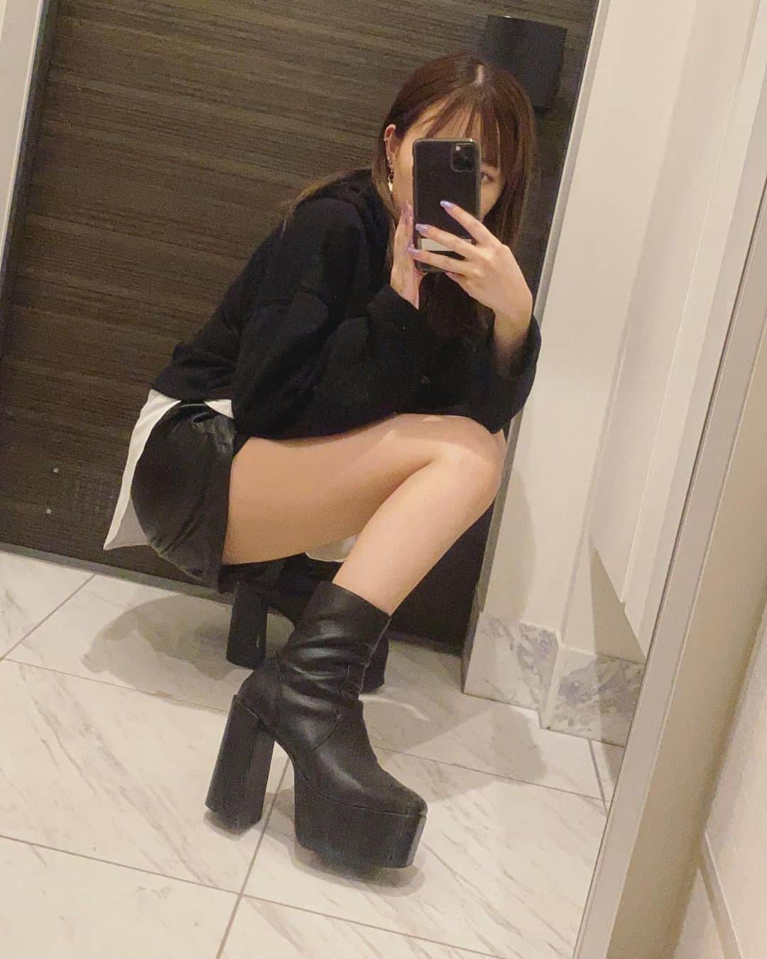 歩乃華（ほのらん）のインスタグラム：「GU神！ 痩せてきたからこれから服も タグ付けして載せるねぇ😭 (リバウンドしたら載せない人)」