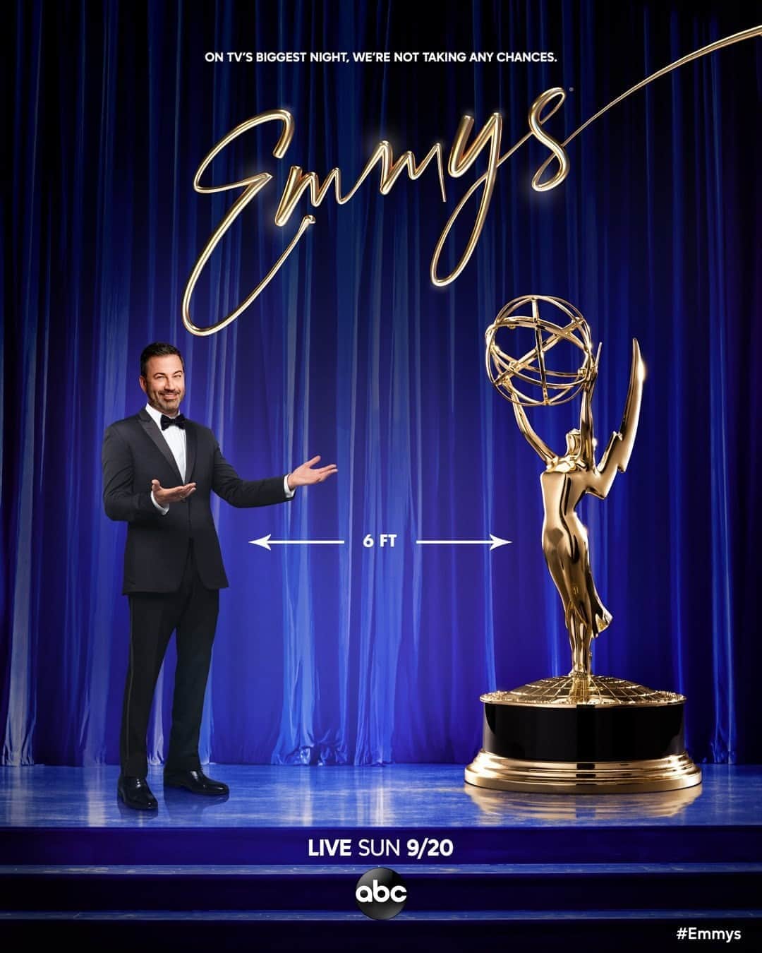 アメリカン・ブロードキャスティング・カンパニーのインスタグラム：「@jimmykimmel hosts the #Emmys LIVE (from a safe distance) Sunday, September 20th on ABC.」