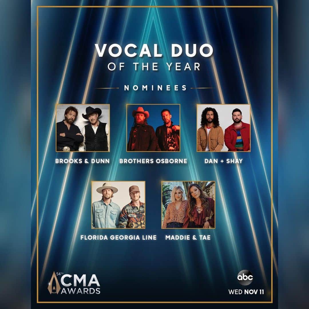 Maddie & Taeさんのインスタグラム写真 - (Maddie & TaeInstagram)「Always an honor, @CMA. 🤍 What a nice bright spot for this crazy year. Nominated along side some of our favorite music makers! #CMAawards」9月1日 22時44分 - maddieandtae