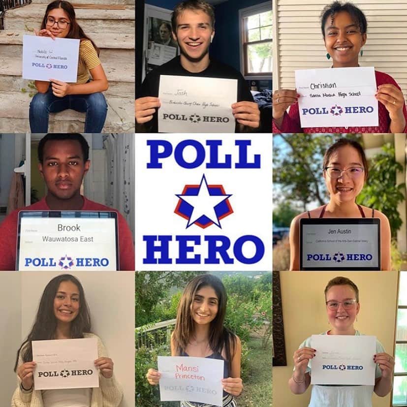 のインスタグラム：「Dear very important young people, with 58% of poll workers being ages 61 and older, America desperately needs you to work at the polls this November. Please consider becoming a PAID poll worker by signing up with The Poll Hero Project at pollhero.org. You could literally save a life. @pollheroproject」