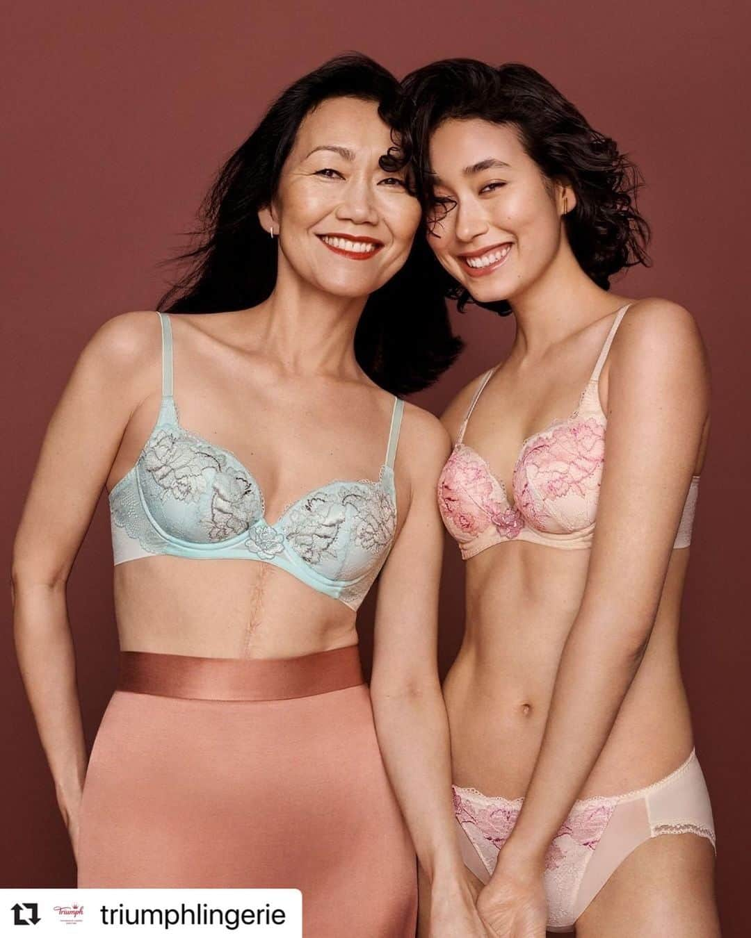 川島ミュウのインスタグラム：「Together we triumph ✨✨✨ @triumphlingerie」