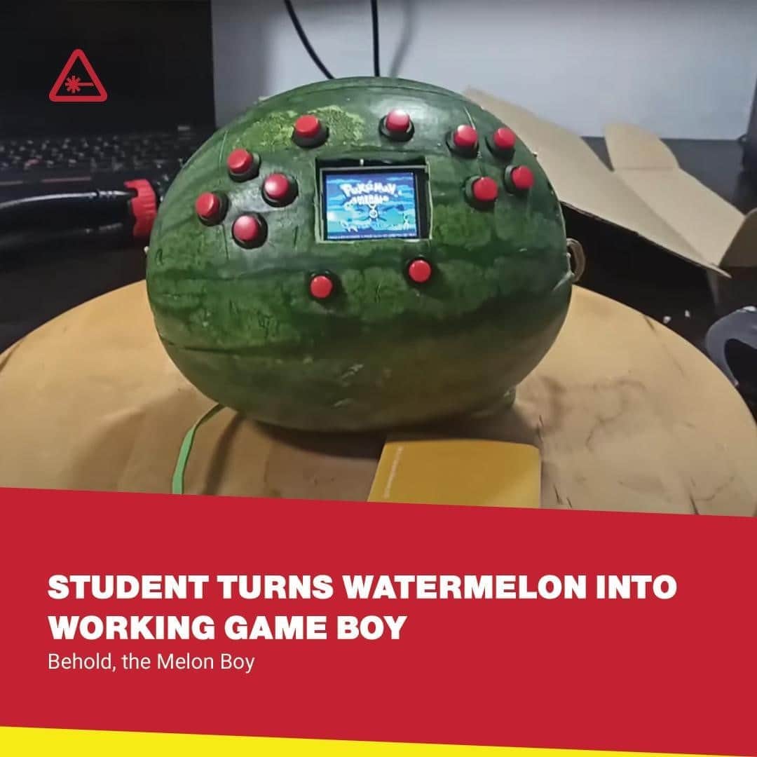 クリス・ハードウィックさんのインスタグラム写真 - (クリス・ハードウィックInstagram)「Cedrick Tan, a university student in Singapore, has turned a watermelon into an old-school Game Boy.⁠ link in bio」9月2日 1時02分 - nerdist