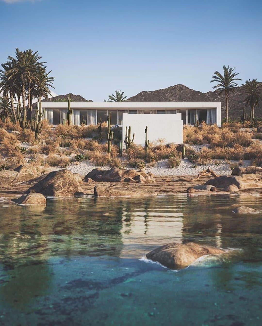 ジーエルシーオーのインスタグラム：「Villa Ocean View, Mexico⁠ ⁠ Photo By: @artsytecture⁠ Designed By: @antonsolopov」