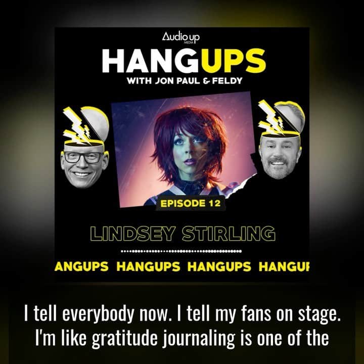 ジョン・フェルドマンのインスタグラム：「New podcast today with the EPIC @lindseystirling! Love this one. @jonpaulcrimi @audioupmedia link in bio!」