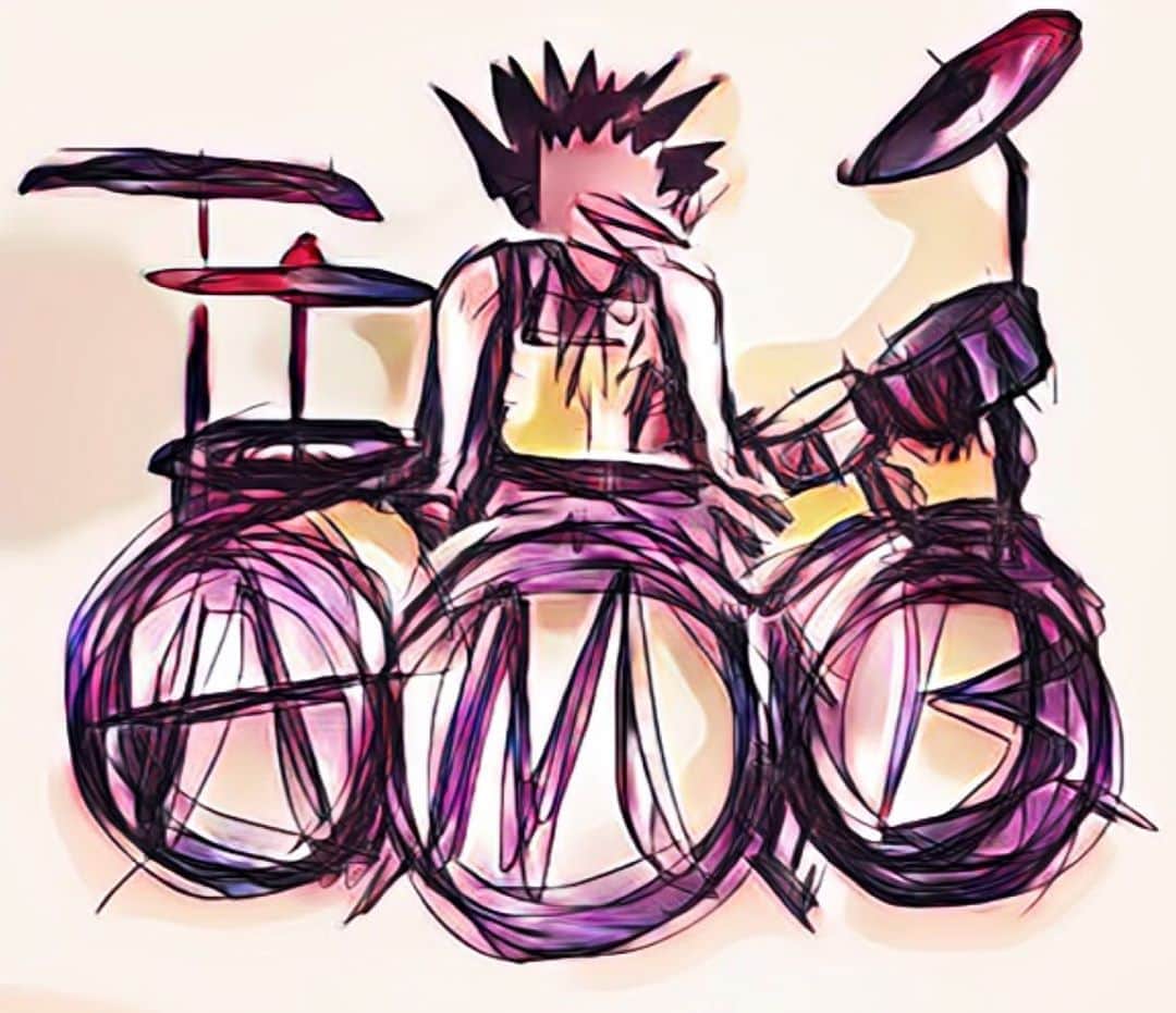 のインスタグラム：「3BASSDRUM #DRUMMER #あまびえさん #あまびえどらむ #ティーンエイジアマビエ #疫病退散 #LVASP」