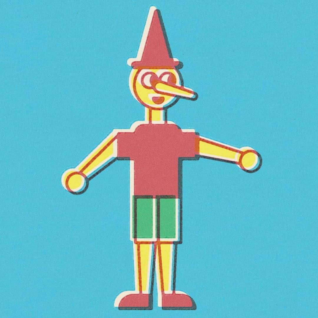Jason G. Sturgillさんのインスタグラム写真 - (Jason G. SturgillInstagram)「Drawing of a wooden toy Pinocchio we found at an estate sale a long time ago.」9月2日 3時17分 - jgspdx