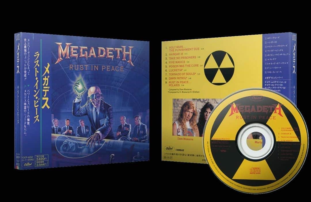 のインスタグラム：「What’s your all-time favorite Megadeth track from RUST IN PEACE? Pick up Dave Mustaine’s new autobiography, available at Amazon, Barnes & Noble, Target and many other stores on September 8. Check megadeth.com for signed books, bundles, and more!」