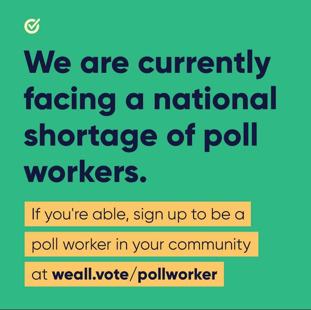 サラ・ラファティさんのインスタグラム写真 - (サラ・ラファティInstagram)「Without poll workers, polling places will close and voters will be unable to make their voices heard on #ElectionDay  On National Pollworker Recruitment Day, I’m helping recruit 250,000 poll workers with @WhenWeAllVote and @PowerthePolls to strengthen our democracy. Help us #PowerthePolls→ weall.vote/pollworker」9月2日 4時11分 - iamsarahgrafferty