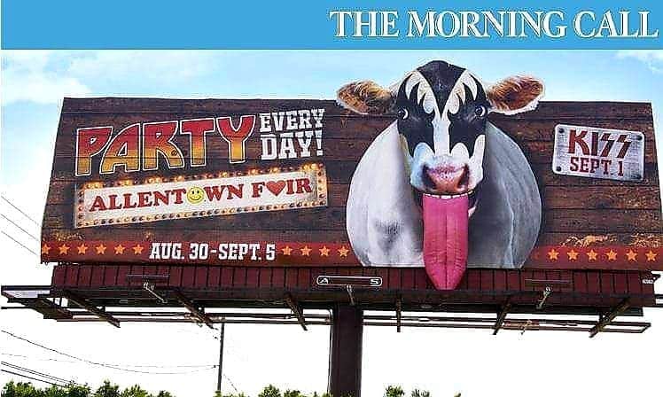 KISSさんのインスタグラム写真 - (KISSInstagram)「Four years ago today #KISS rocked the Allentown Fair. Check out this fun concert billboard for the show. HA!」9月2日 7時00分 - kissonline