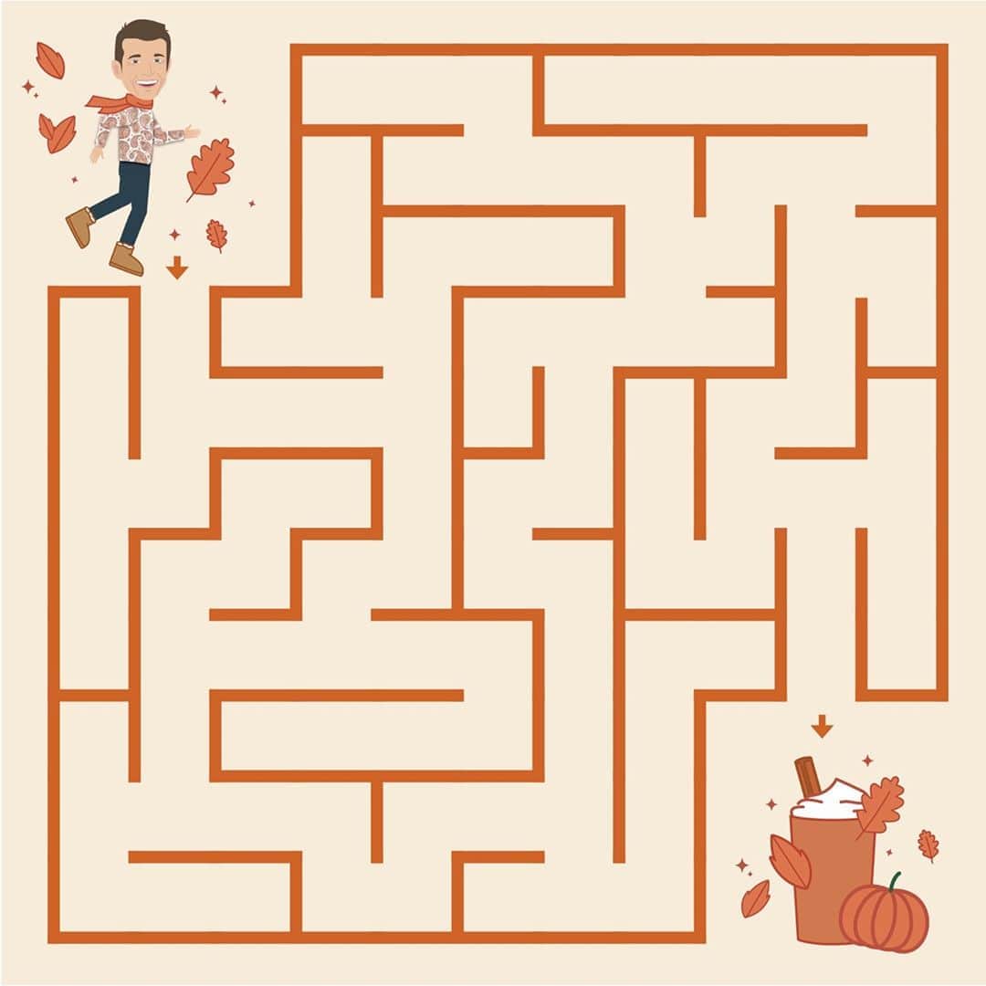 のインスタグラム：「✨ GAME TIME ✨ Our version of the corn maze: Ole is determined to get his first PSL of the season—can you help him get there? Screenshot this game, lead Ole to the PSL at the end of the maze and share this to stories! Don’t forget to tag us @olehenriksen to enter! You have 24 hours. Good luck ❤️」