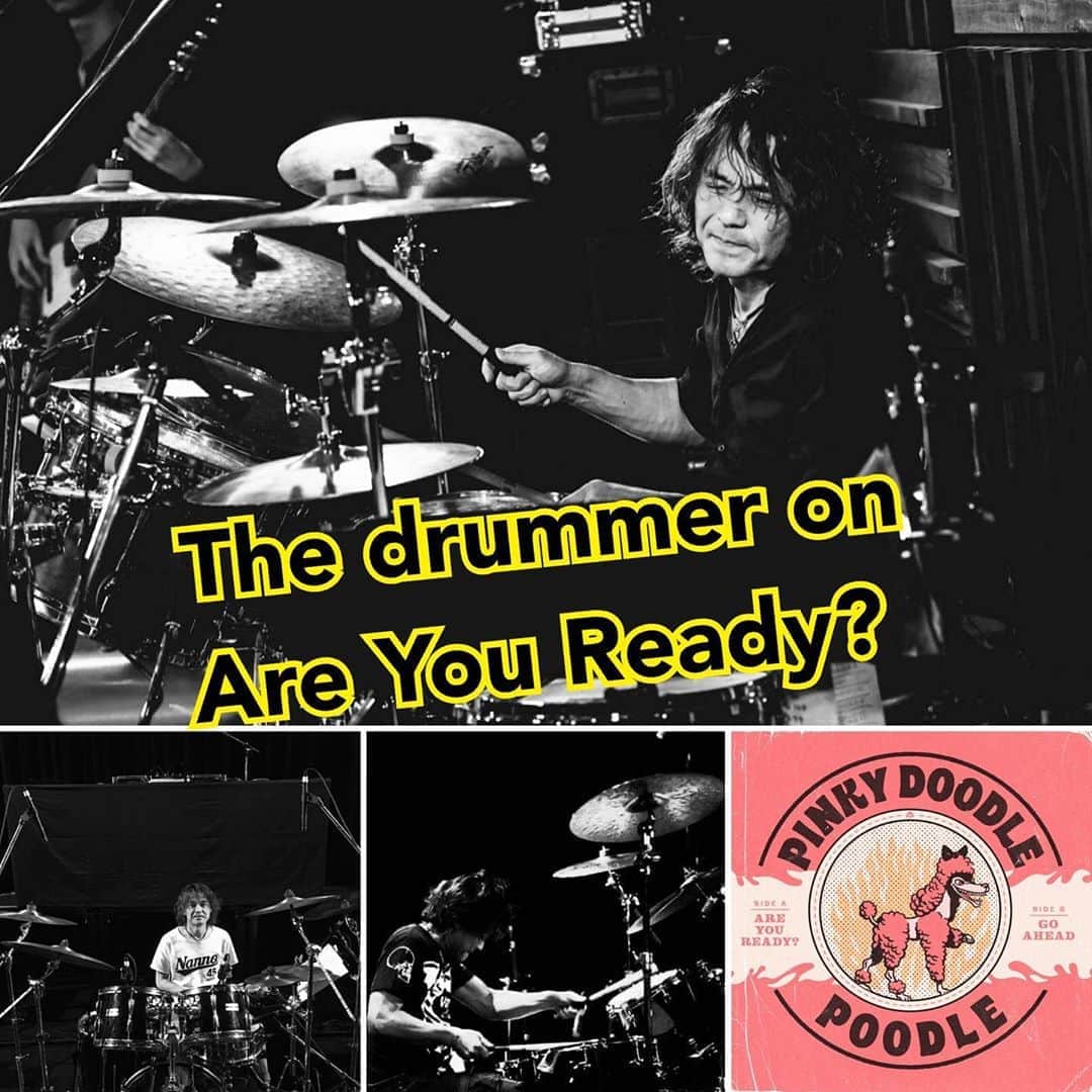 PINKY DOODLE POODLEさんのインスタグラム写真 - (PINKY DOODLE POODLEInstagram)「【The drummer on Are You Ready?】﻿ ﻿ Kiichirou Akui from Japan!!﻿ ﻿ Mr. Akui is a full time drummer and﻿ a PDP support drummer in Japan.﻿ He played with us in Japan and joined some European tours.﻿ ﻿ Some people might watch him playing the drum with us.﻿ He sent some video files to us for ‘Live at home!’ on YouTube recently.﻿ You can check out his drum performance from the links below.﻿ ﻿ Pinky Doodle Poodle Live at The International Stay at Home Festival﻿ https://www.youtube.com/watch?v=7Tcb6jwaCKg﻿ ﻿ PDP Live at Home Vol.2 in May 2020﻿ https://www.youtube.com/watch?v=nrm5jyO_a5Q﻿ ﻿ Concerto Pinky Doodle Poodle at Lucca Comics 2011 11/12﻿ https://www.youtube.com/watch?v=E8_lF7fajv4﻿ ﻿ Since he has his studio, ﻿ he set up the mics on his drum set and record it by only himself.﻿ And then he sent the drum files to us.﻿ It’s a very DIY recording, isn’t it?﻿ We love his drum tracks, not only A-side “Are You Ready?”, also B-side “Go Ahead”.﻿ You must check out those 2 songs!!﻿ ﻿ Thank you very much, Akui-san.﻿ Looking forward to the gigs with you!!﻿ ﻿ ﻿ “Are You Ready?” pre-order link﻿ https://store.chickenranchrecords.com/collections/all/products/pinky-doodle-poodle-are-you-ready-7-pre-order﻿ ﻿ “Samsara” download link﻿ https://store.chickenranchrecords.com/collections/all/products/samsara-1﻿ ﻿ “Samsara” music video﻿ https://youtu.be/5ImQkveU6S0﻿ ﻿ “Shaking” music video﻿ https://youtu.be/BKunGarCoSY ﻿ ﻿ “Race With The Devil” music video﻿ https://youtu.be/gO37z4kBk0w﻿ ﻿ ﻿ #recording2020﻿ #areyouready?﻿ #kiichirouakui﻿ #drummer﻿ #ustour2020 ﻿ #pinkydoodlepoodle ﻿ #pdp ﻿ #highenergyrocknroll ﻿ #livemusic #rockmusic﻿ #rock #rockband ﻿ #japanese #japaneserockband﻿ #chickenranchrecords﻿ #livetour ﻿ #tourlife #musicianlife #musician﻿ #gibsonguitars #gibsonbass ﻿ #eb3 #lespaul #marshallamps #vintage﻿ #femalebassist #femalevocalist」9月2日 7時43分 - pinkydoodlepoodle