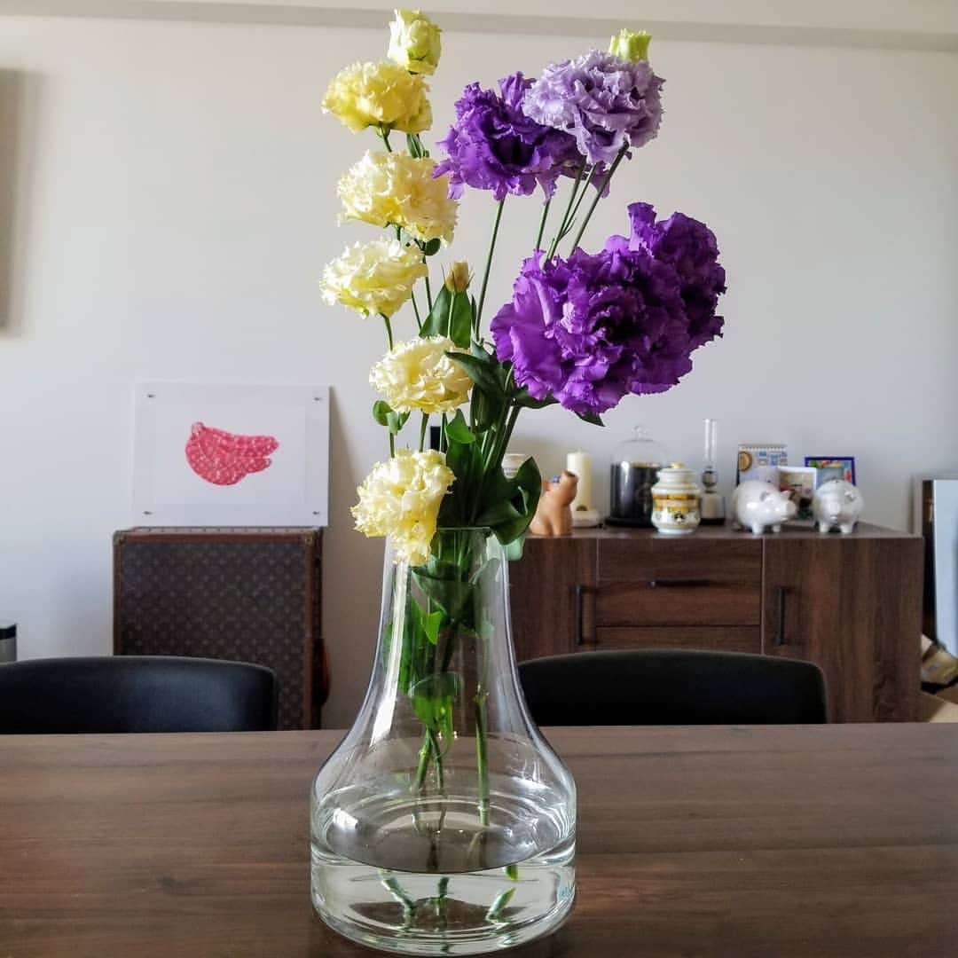 のインスタグラム：「紫の花が素敵なトルコキキョウ😊 #トルコキキョウ  #花のある生活  #花」